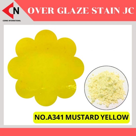 ARITA OVER GLAZE NO. A341 MUSTARD YELLOW สีบนเคลือบชนิดผง สีสำหรับเพ้นท์บนกระเบื้อง