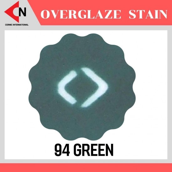 OVER GLAZE NO.94 GREEN สีบนเคลือบชนิดผง สีสำหรับเพ้นท์บนกระเบื้อง