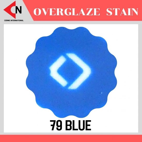 OVER GLAZE NO. NO. 79 BLUE  สีบนเคลือบชนิดผง สีสำหรับเพ้นท์บนกระเบื้อง
