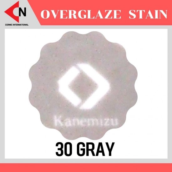 OVER GLAZE NO. 30 GRAY สีบนเคลือบชนิดผง สีสำหรับเพ้นท์บนกระเบื้อง