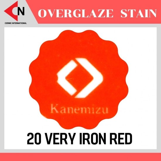 OVER GLAZE NO. 20 VERY IRON RED สีบนเคลือบชนิดผง สีสำหรับเพ้นท์บนกระเบื้อง