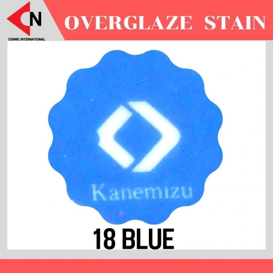 OVER GLAZE NO. 18 BLUE  สีบนเคลือบชนิดผง สีสำหรับเพ้นท์บนกระเบื้อง