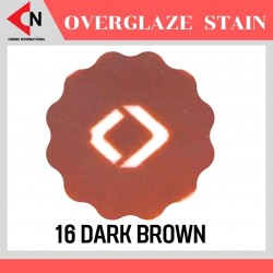 OVER GLAZE NO. 16 DARK BROWN  สีบนเคลือบชนิดผง สีสำหรับเพ้นท์บนกระเบื้อง