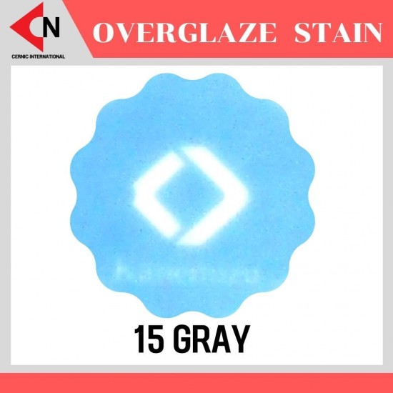 OVER GLAZE NO. 15 GRAY สีบนเคลือบชนิดผง สีสำหรับเพ้นท์บนกระเบื้อง