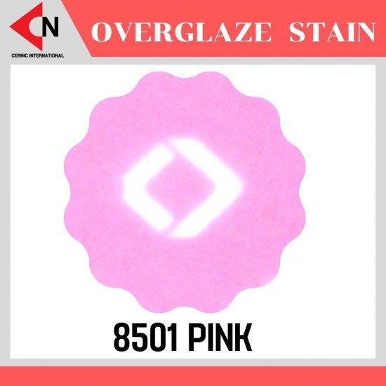 OVER GLAZE NO.8501 PINK สีบนเคลือบชนิดผง สีสำหรับเพ้นท์บนกระเบื้อง
