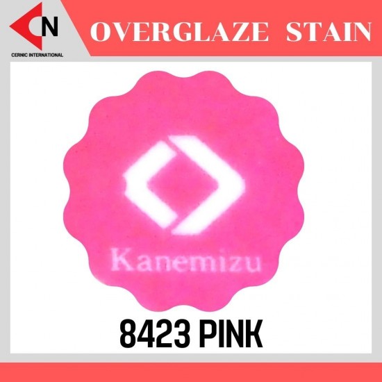 OVER GLAZE NO.8423 PINK สีบนเคลือบชนิดผง สีสำหรับเพ้นท์บนกระเบื้อง