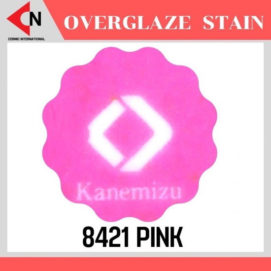 OVER GLAZE NO.8421 PINK สีบนเคลือบชนิดผง สีสำหรับเพ้นท์บนกระเบื้อง