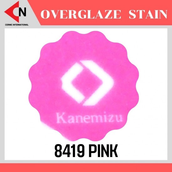 OVER GLAZE NO.8419 PINK สีบนเคลือบชนิดผง สีสำหรับเพ้นท์บนกระเบื้อง