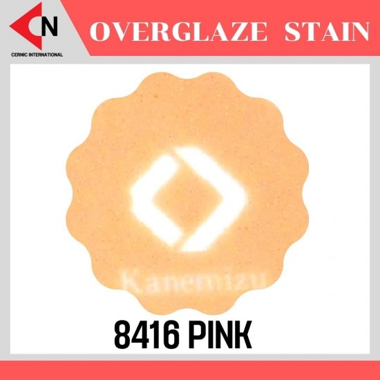 OVER GLAZE NO.8416 PINK สีบนเคลือบชนิดผง สีสำหรับเพ้นท์บนกระเบื้อง