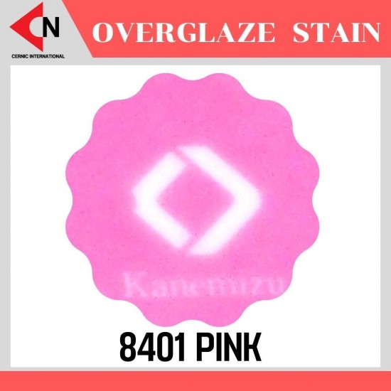 OVER GLAZE NO.8401 PINK สีบนเคลือบชนิดผง สีสำหรับเพ้นท์บนกระเบื้อง