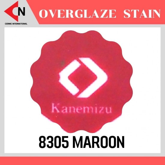 OVER GLAZE NO.8305 MAROON สีบนเคลือบชนิดผง สีสำหรับเพ้นท์บนกระเบื้อง