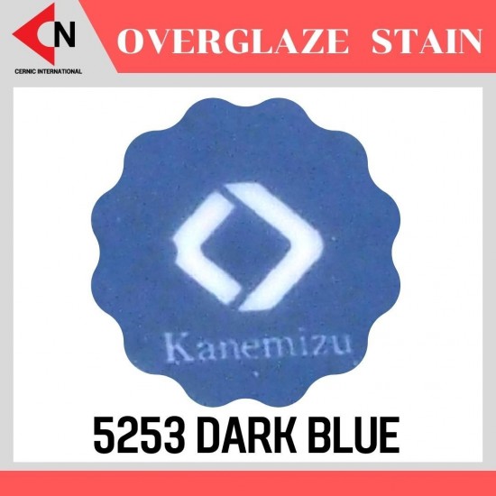 OVER GLAZE NO.5253 DARK BLUE สีบนเคลือบชนิดผง สีสำหรับเพ้นท์บนกระเบื้อง