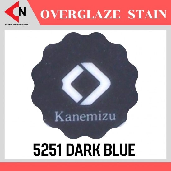 OVER GLAZE NO.5251 DARK BLUE สีบนเคลือบชนิดผง สีสำหรับเพ้นท์บนกระเบื้อง