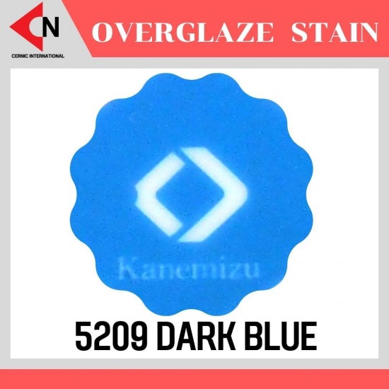 OVER GLAZE NO.5209 PEACOCK BLUE สีบนเคลือบชนิดผง สีสำหรับเพ้นท์บนกระเบื้อง