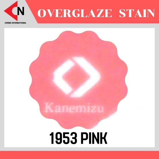 OVER GLAZE NO.1953 PINK สีบนเคลือบชนิดผง สีสำหรับเพ้นท์บนกระเบื้อง