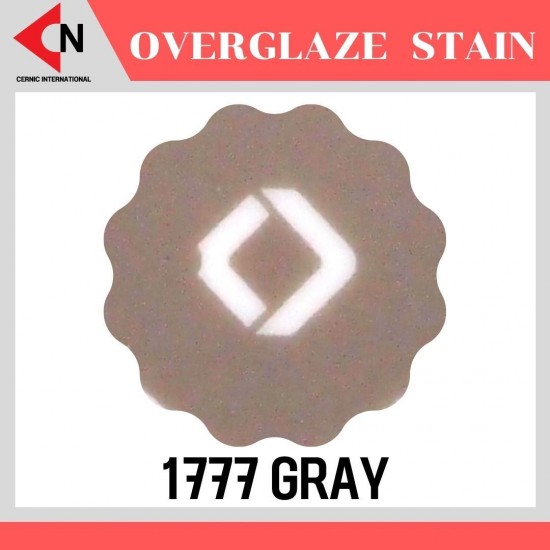 OVER GLAZE NO.1777 GRAY สีบนเคลือบชนิดผง สีสำหรับเพ้นท์บนกระเบื้อง