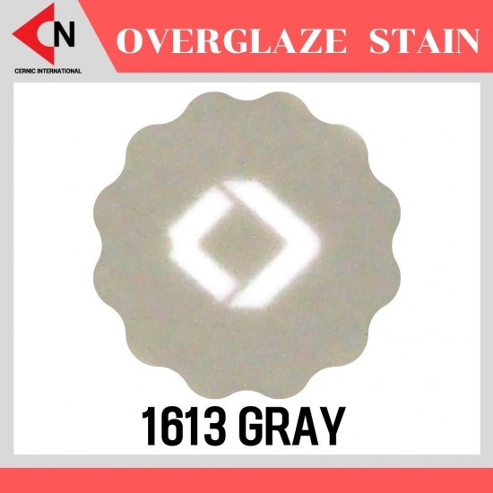 OVER GLAZE NO.1613 GRAY สีบนเคลือบชนิดผง สีสำหรับเพ้นท์บนกระเบื้อง