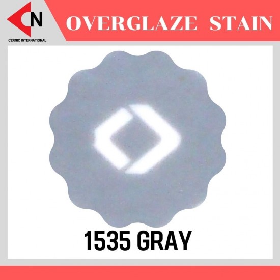 OVER GLAZE NO.1535 GRAY สีบนเคลือบชนิดผง สีสำหรับเพ้นท์บนกระเบื้อง