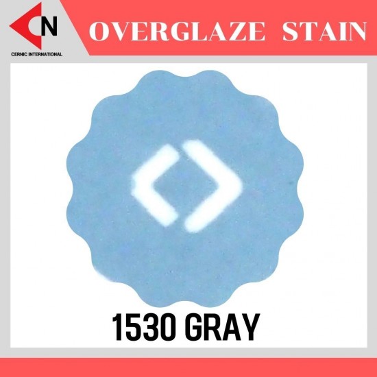 OVER GLAZE NO.1530 GRAY สีบนเคลือบชนิดผง สีสำหรับเพ้นท์บนกระเบื้อง