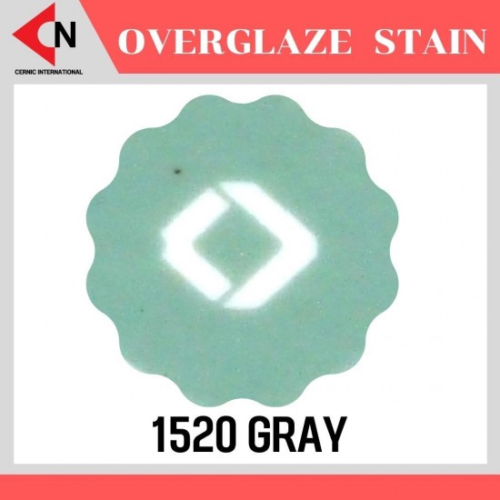 OVER GLAZE NO.1520 GRAY สีบนเคลือบชนิดผง สีสำหรับเพ้นท์บนกระเบื้อง