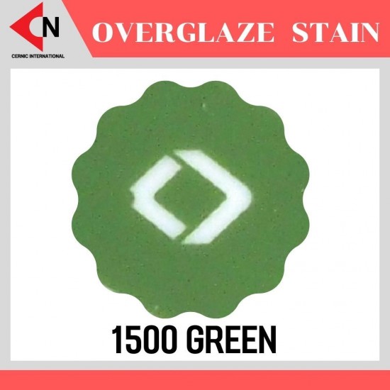 OVER GLAZE NO.1500 GREEN สีบนเคลือบชนิดผง สีสำหรับเพ้นท์บนกระเบื้อง