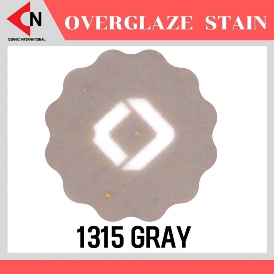 OVER GLAZE NO.1315 GRAY สีบนเคลือบชนิดผง สีสำหรับเพ้นท์บนกระเบื้อง