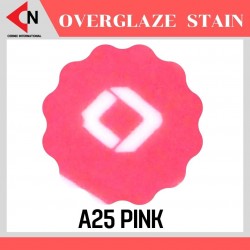 OVER GLAZE NO. A25 PINK สีบนเคลือบชนิดผง สีสำหรับเพ้นท์บนกระเบื้อง