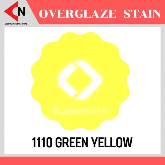 OVER GLAZE NO.1110 GREEN สีบนเคลือบชนิดผง สีสำหรับเพ้นท์บนกระเบื้อง