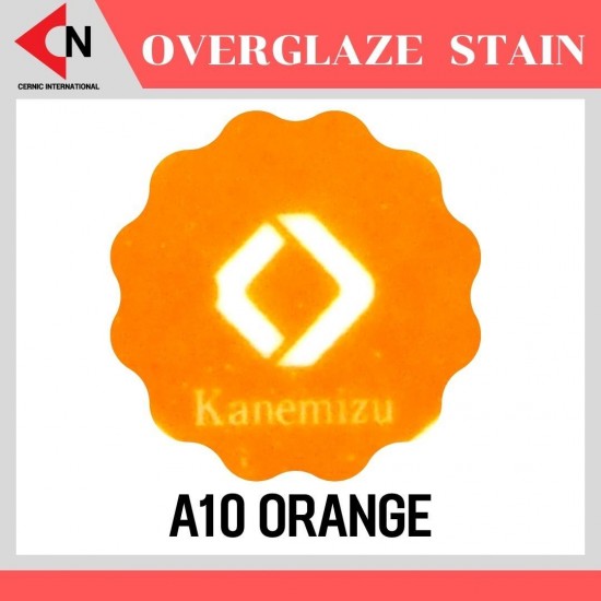 OVER GLAZE NO. A10 ORANGE สีบนเคลือบชนิดผง สีสำหรับเพ้นท์บนกระเบื้อง
