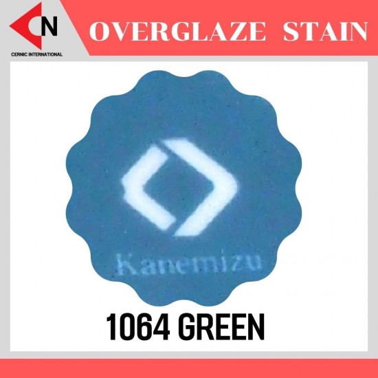 OVER GLAZE NO.1064 GREEN สีบนเคลือบชนิดผง สีสำหรับเพ้นท์บนกระเบื้อง