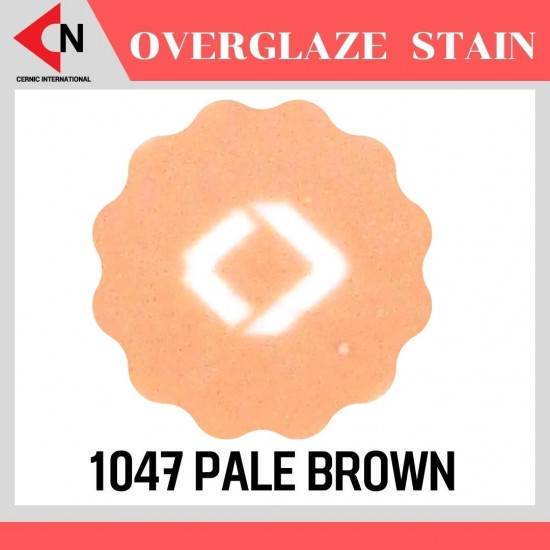 OVER GLAZE NO. 1047 PALE BROWN  สีบนเคลือบชนิดผง สีสำหรับเพ้นท์บนกระเบื้อง