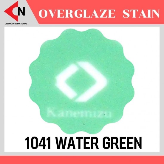 OVER GLAZE NO.1041 WATER GREEN สีบนเคลือบชนิดผง สีสำหรับเพ้นท์บนกระเบื้อง
