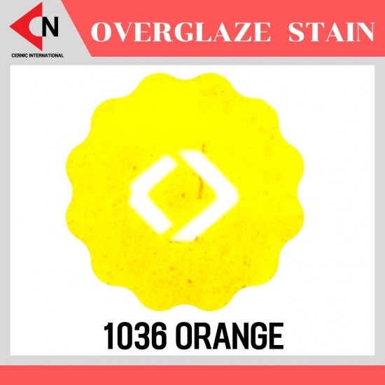 OVER GLAZE NO.1036 ORANGE สีบนเคลือบชนิดผง สีสำหรับเพ้นท์บนกระเบื้อง