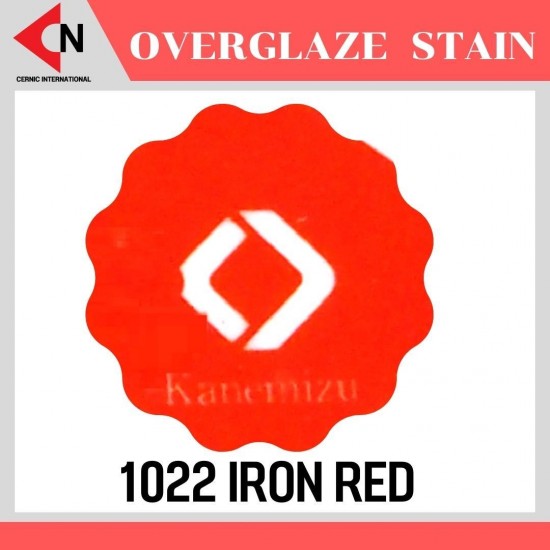 OVER GLAZE NO.1022 IRON RED สีบนเคลือบชนิดผง สีสำหรับเพ้นท์บนกระเบื้อง
