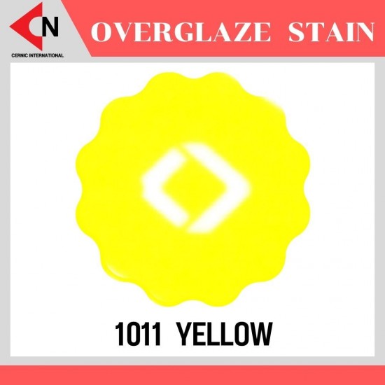OVER GLAZE NO.1011 YELLOW สีบนเคลือบชนิดผง สีสำหรับเพ้นท์บนกระเบื้อง