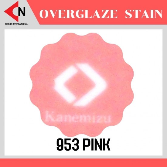 OVER GLAZE NO. 953 PINK สีบนเคลือบชนิดผง สีสำหรับเพ้นท์บนกระเบื้อง