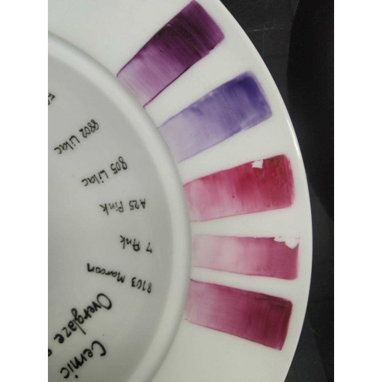 OVER GLAZE NO.8802 LILAC สีบนเคลือบชนิดผง สีสำหรับเพ้นท์บนกระเบื้อง