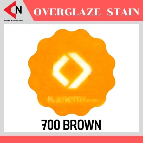 OVER GLAZE NO.700 BROWN สีบนเคลือบชนิดผง สีสำหรับเพ้นท์บนกระเบื้อง