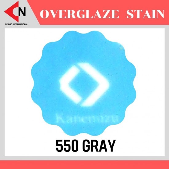 OVER GLAZE NO.550 GRAY สีบนเคลือบชนิดผง สีสำหรับเพ้นท์บนกระเบื้อง