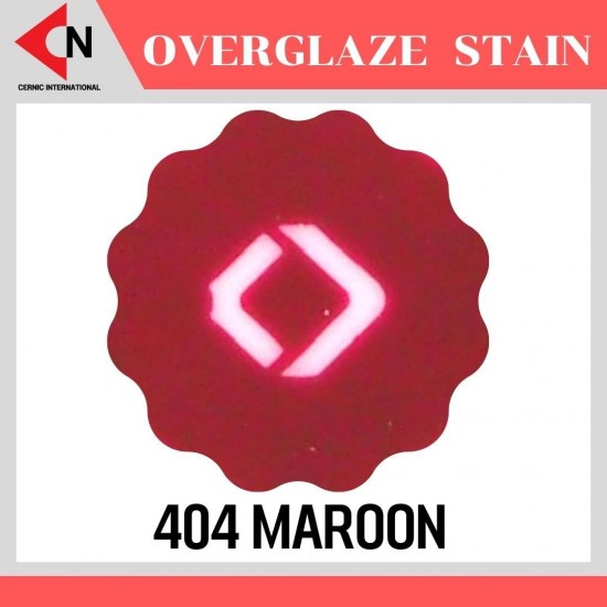 OVER GLAZE NO.404 MAROON สีบนเคลือบชนิดผง สีสำหรับเพ้นท์บนกระเบื้อง