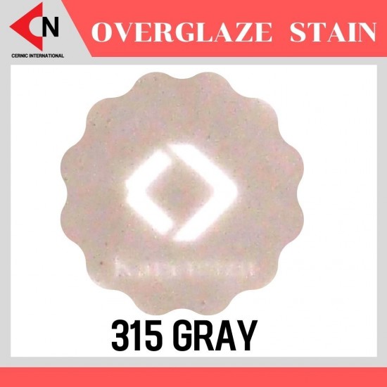 OVER GLAZE NO.315 GRAY สีบนเคลือบชนิดผง สีสำหรับเพ้นท์บนกระเบื้อง
