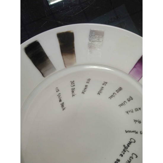 OVER GLAZE NO.303 BLACK สีบนเคลือบชนิดผง สีสำหรับเพ้นท์บนกระเบื้อง