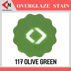 OVER GLAZE NO.117 OLIVE GREEN สีบนเคลือบชนิดผง สีสำหรับเพ้นท์บนกระเบื้อง