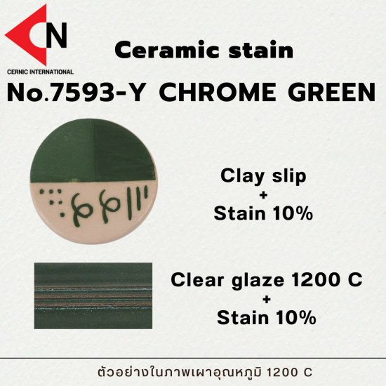 CERAMIC STAIN NO.7593-Y CHROME GREEN