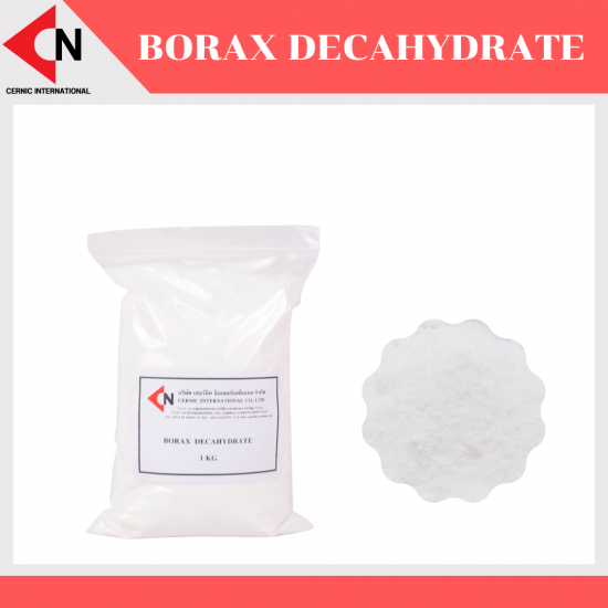 Borax Decahydrate (Na2B4O7·10H2O) สารบอแรกซ์เดก้า 1 กิโลกรัม
