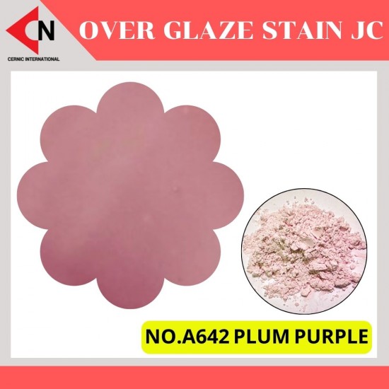 ARITA OVER GLAZE NO. A642 PLUM PURPLE สีบนเคลือบชนิดผง สีสำหรับเพ้นท์บนกระเบื้อง