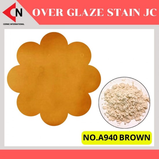 ARITA OVER GLAZE NO. A940 BROWN สีบนเคลือบชนิดผง สีสำหรับเพ้นท์บนกระเบื้อง