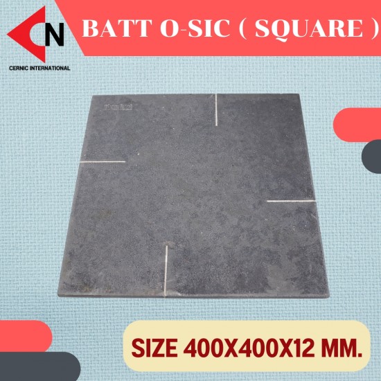 BATT SIC (SQUARE) 400X400X12 MM แผ่นทนไฟเนื้อซิลิคอนคาร์ไบด์
