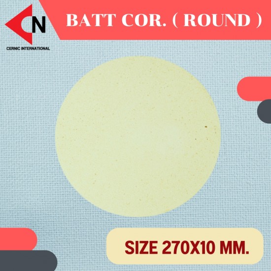 BATT COR.(ROUND) 270X10 MM. แผ่นทนไฟคอร์เดียไรด์