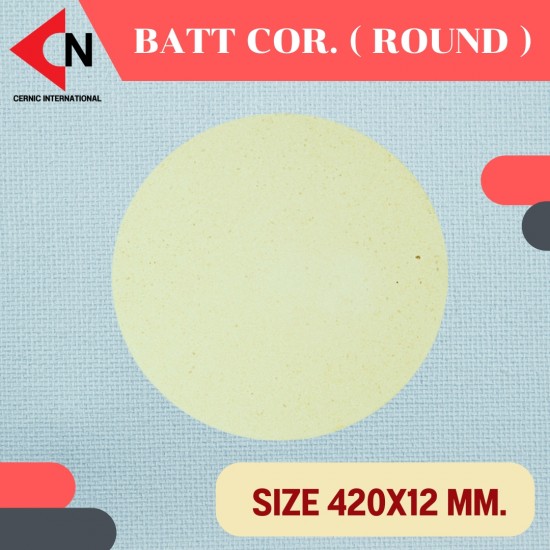 BATT COR.(ROUND) 420X12 MM. แผ่นทนไฟคอร์เดียไรด์